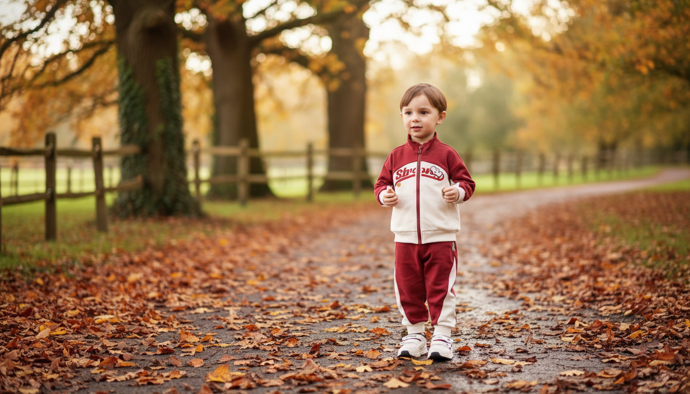 Boys Zip-Up Tracksuit Set: Cozy Fall Jacket & Pants