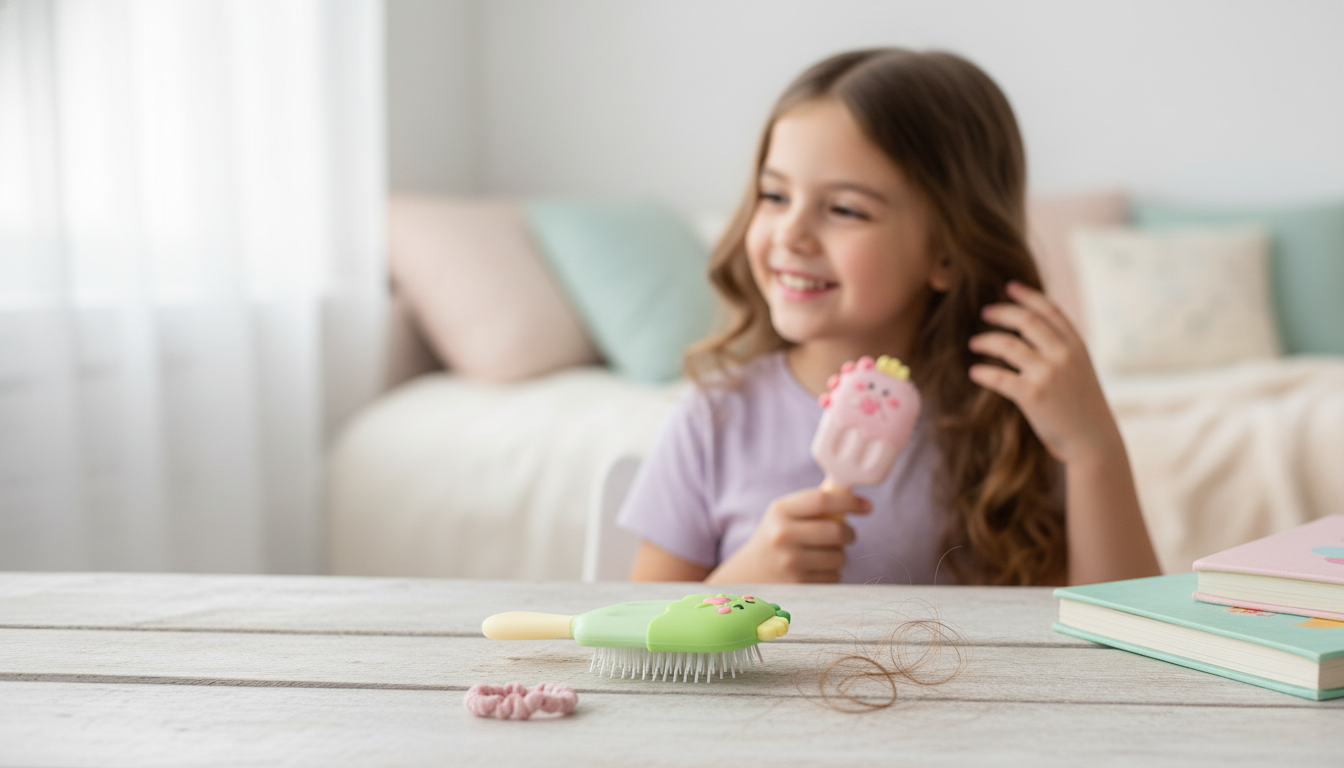 Dinosaur Air Cushion Hair Brush for Girls (Anti-Static)