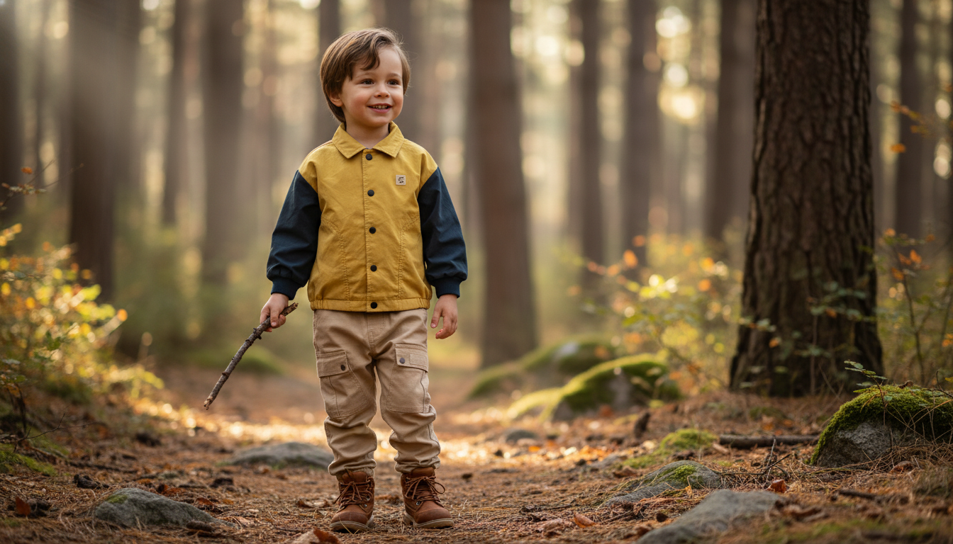 Heavyweight Patchwork Jacket Sweater for Boys