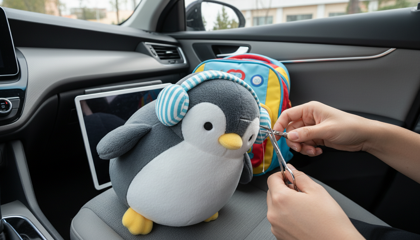 Plush Penguin Headphones: Removable or Sewn On?