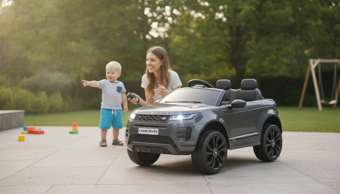 Kids’ 12V Land Rover Ride-On: Remote + LED Lights