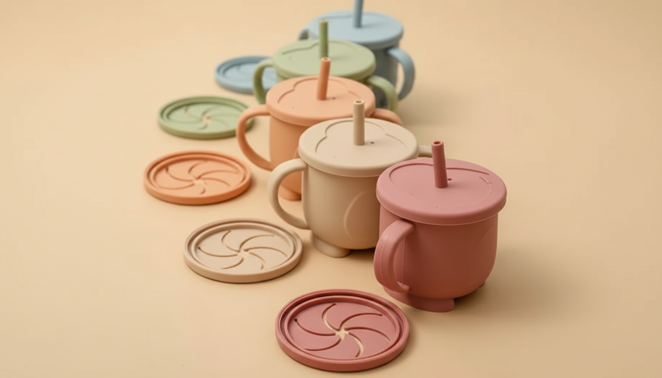 Leakproof 2-in-1 Silicone Straw Cup + Snack, 200ML
