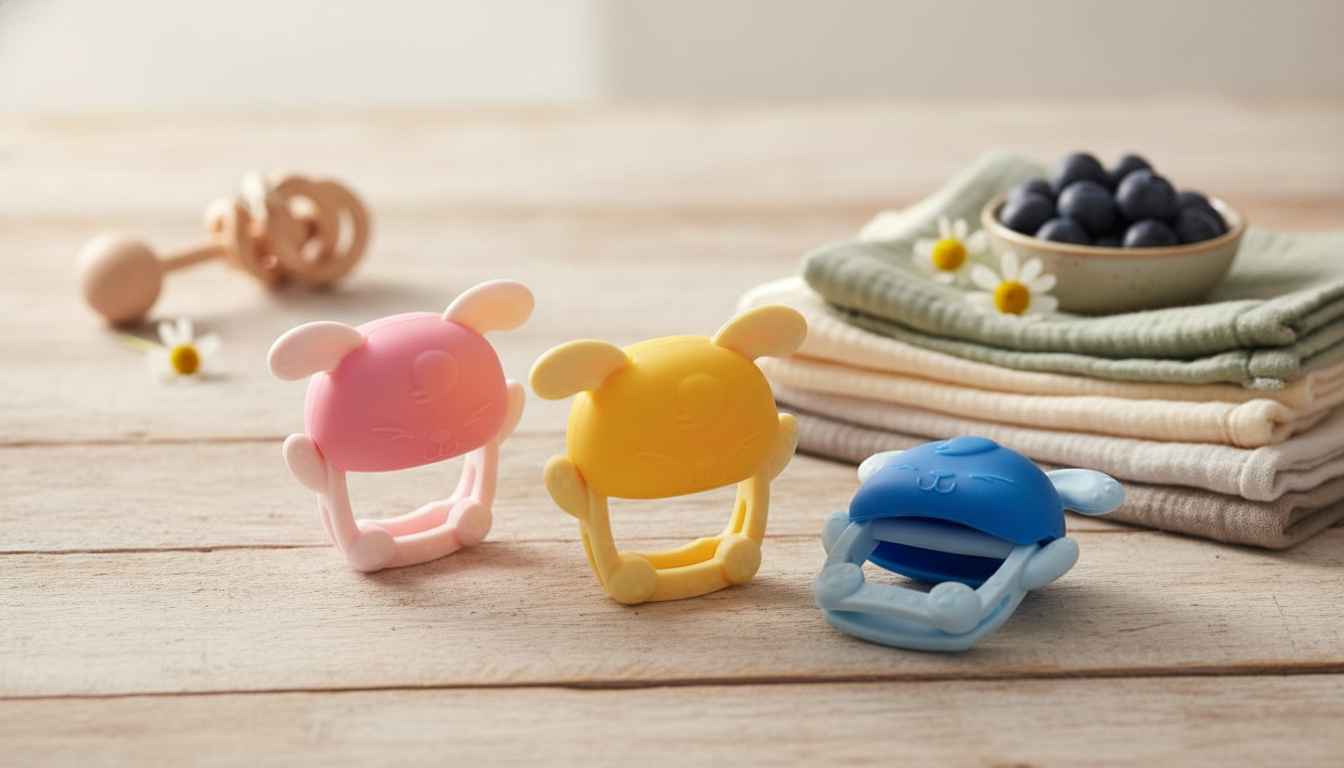 Silicone Rabbit Baby Teether: Easy Grip for Teething