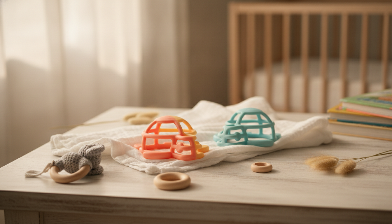 Silicone Turtle Baby Teether: Soothing, Easy-Grip Relief