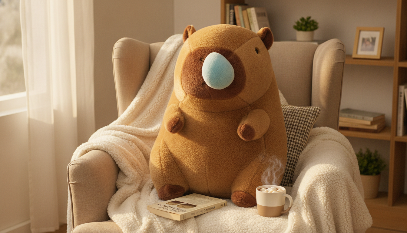 28-Inch Realistic Capybara Plush: Oversized Cozy Cuddle