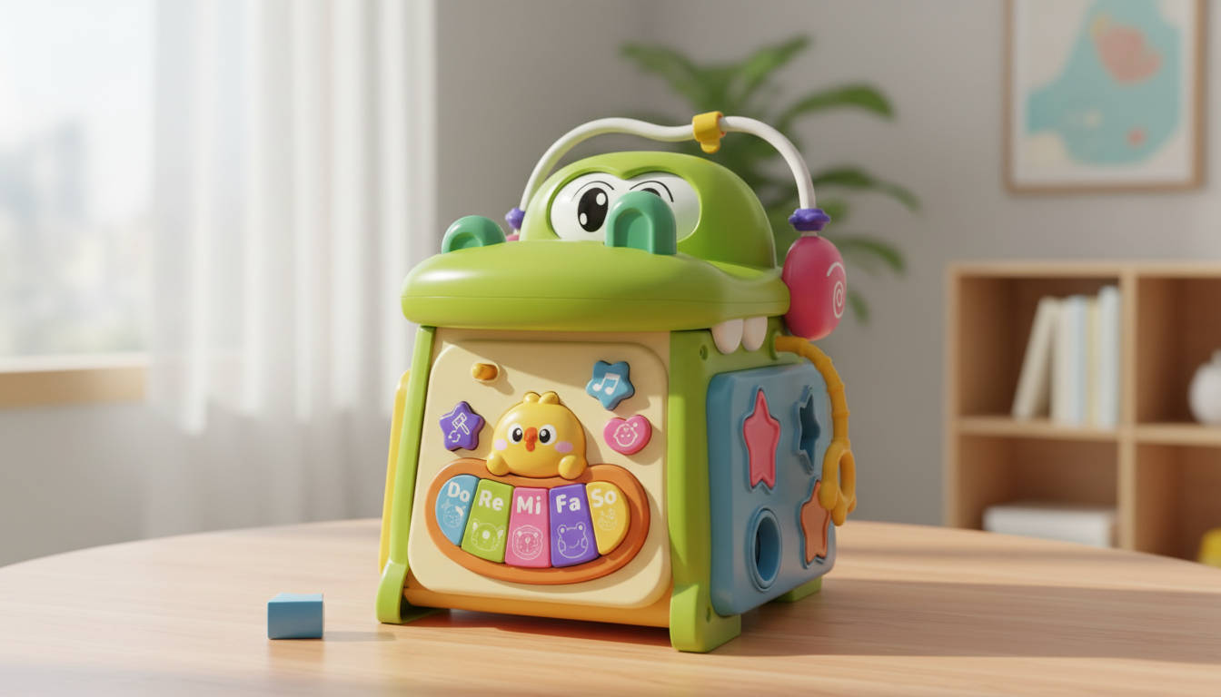 7-in-1 Baby Musical Drum Toy: Lights, Sounds & Learning