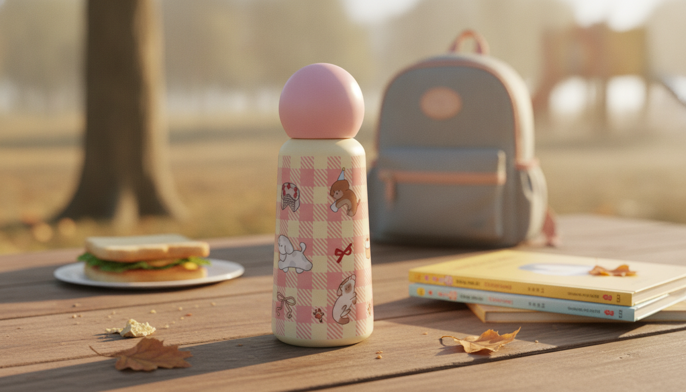 Cute Bear 12oz Vacuum Thermos for Kids & Travel