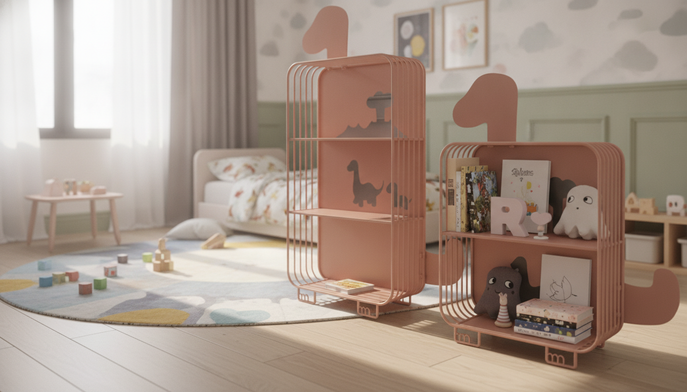 Cute Metal Children’s Bookshelf: Durable & Kid-Height