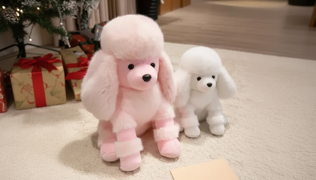 Cute Poodle Plush Toy: Soft Stuffed Dog Gift for Kids