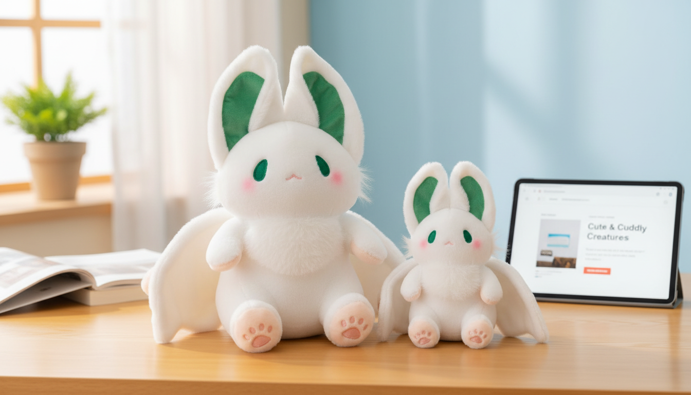 Kawaii Bat Bunny Plush: Cute-Spooky Gift Under $13