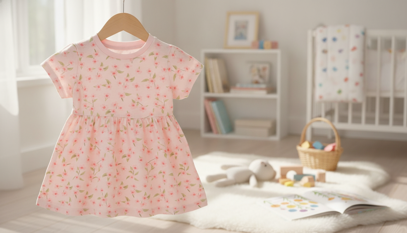 Sweet Pink Floral Summer Dress for Girls: Comfy & Cute