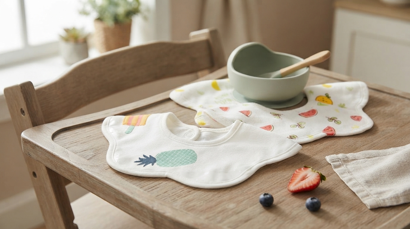 Waterproof Bib with Pocket: Cleaner Baby Meals