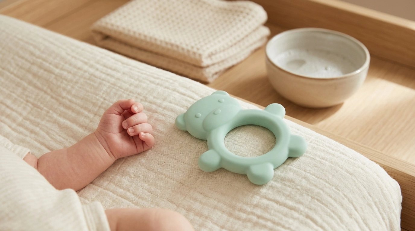 BPA-Free Cartoon Silicone Teether for Newborn Comfort
