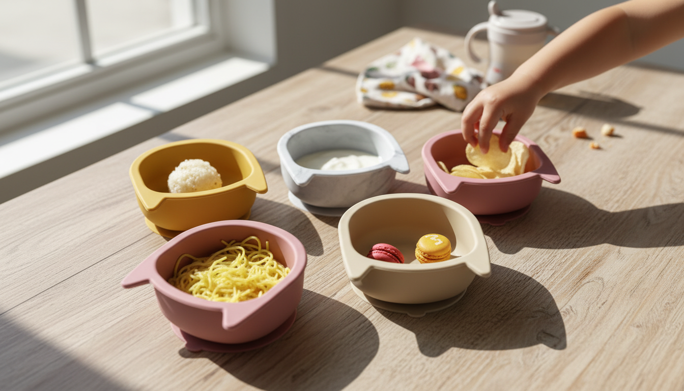 Kawaii Kitten Suction Bowl: BPA-Free Silicone for Kids