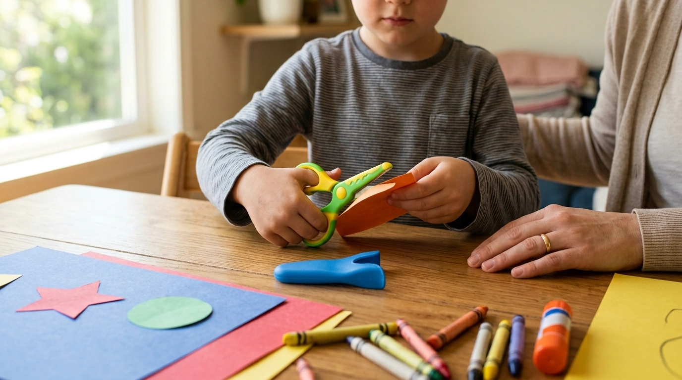 Kid Safety Scissors with Sheath for Easy Paper Crafts