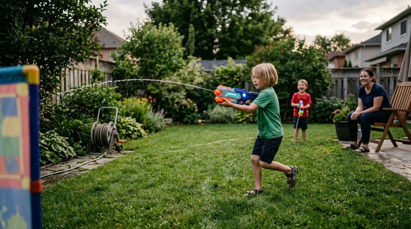 Rechargeable Light-Up Electric Water Gun for Kids