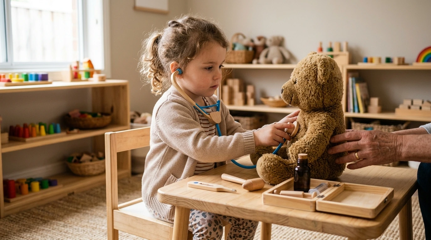 Wooden Doctor Play Set for Kids: Learn & Pretend