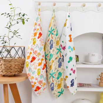 3PCS Bamboo Baby Towels & Burp Cloths for Everyday Use
